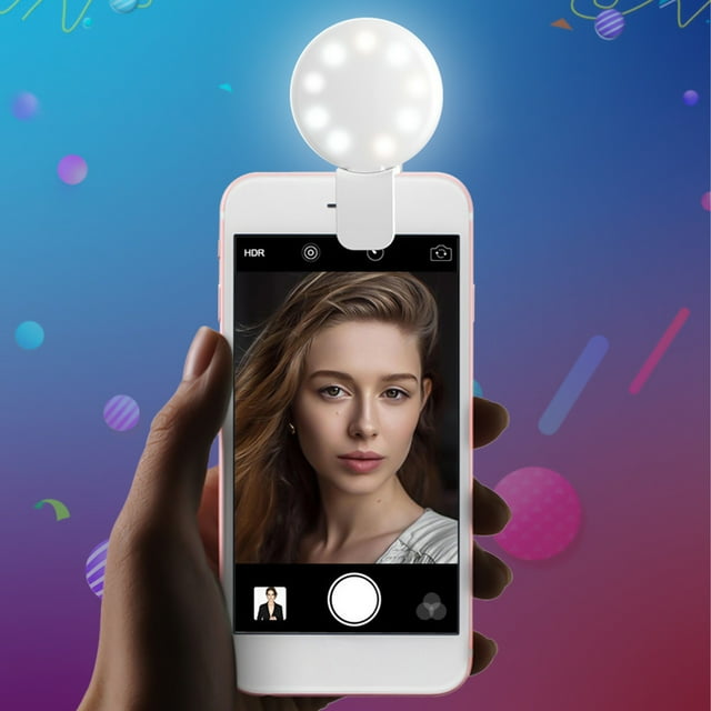 Oefntac Selfie for Phone with 3 Temperatures LED Cell Phone Laptop Photography Lighting Clip Rechargeable