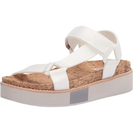 

STEVEN by Steve Madden Womens Belmar Sandal 6.5 White