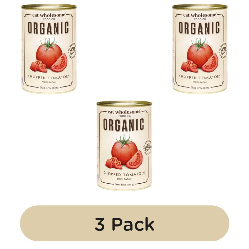 Eat Wholesome Organic Chopped Tomatoes 400g, British Import (Pack of 3)
