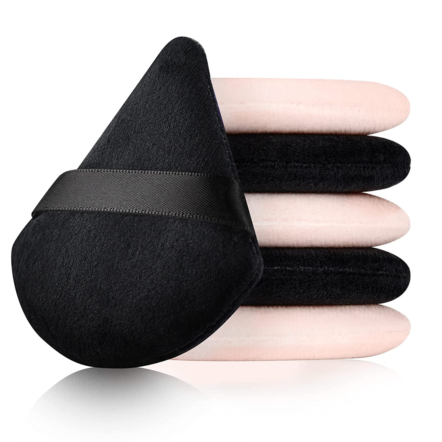 Powder Puff 6Pcs Triangle Powder Puffs for Face Powder, Velvet Setting