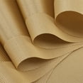 thumbnail image 4 of 6pcs Placemats PVC Place Mats and Coasters Washable Non-Slip Heat Resistant Table Mats for Kitchen Dining Table Home Restaurant 12"×18", Gold, 4 of 7