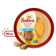 Sabra Roasted Garlic Fresh Hummus Dip, Non-GMO, Gluten Free, Vegan Hummus Spread, 10oz Tub