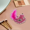 thumbnail image 4 of Unique Bargains 1 Pc Princess Feather Half Face Party Mask for Masquerade Party Rose Red, 4 of 5