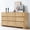 9 Drawer Oak, variant on LEFHDA 63" Large 9 Drawer Wood Dressers, Fluted Wide Chest of Drawers, Mid Century Modern Wood Dresser for Living Room, Bedroom, Oak