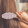 thumbnail image 3 of Red and Gray Christmas Tree Pattern Hair Brush,Girls Detangling Hair Brush,Glide Through Tangles with Ease for Wet & Dry Hair,8.8"X2.8", 3 of 7
