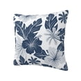 thumbnail image 2 of YFYANG Square Decorative Throw Pillow Case (Without Pillow Insert), Blue Botanical Flowers Bedroom Sofa Car Cushion Cover, 16"x16", 2 of 9