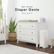 Diaper Genie Select Gift Set,White,Stainless Steel,1 Diaper Pail,2 Jumbo Square Refills-1620 Count, Infant