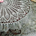 thumbnail image 4 of Qianli Nappe Ronde en Coton au crochet Faite à la Main pour table de Salle à Manger de Mariage (100 cm), 4 of 5