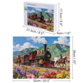 thumbnail image 4 of 500 Piece Railway Train Puzzle for Adults and Teens – Knight Horse Scenic Jigsaw, Recyclable Cardboard Large Piece Puzzle for Seniors, Challenging Family Game, Fun Relaxing Activity, 20.5x15 in, 4 of 7