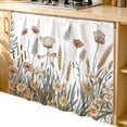 thumbnail image 2 of Pastoral Botanical Cabinet Curtain 35"Wx35"L, Dustproof Under Sink Skirt with Self Adhesive Tape, Farmhouse Floral Watercolor Cabinet Curtain Cover for Kitchen Sink, Bathroom Vanity, Laundry Room, 2 of 9