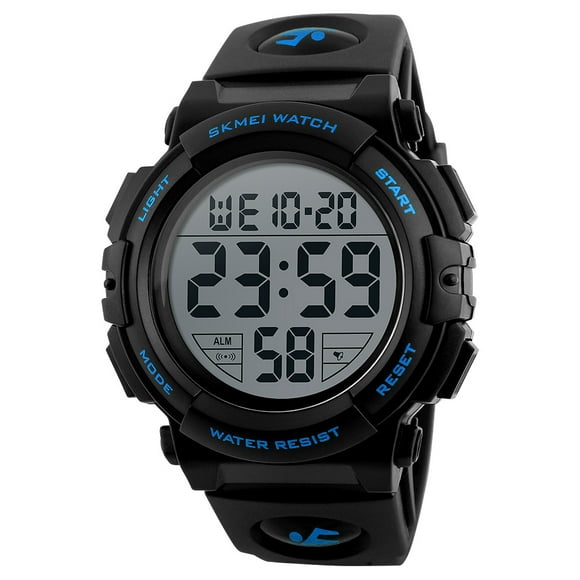 SKMEI SKMEI Men's Sporty Digital Watch with 5ATM Water Resistance, Night Light, and Multifunction Features in Blue