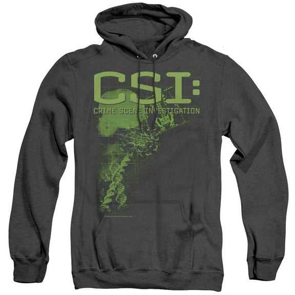 Csi Evidence Adult Heather Hoodie Sweatshirt Black