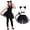 Cat Dress Costume Set 4pcs, variant on Joyfy 4 Pcs Cat Costume Accessories with Cat Ears and Tail Sparkly Tutu for Girls,Cat Tail Costume Kids,Child Animals Costume Halloween Cosplay set, Kids Dress Up Costume