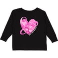 thumbnail image 3 of Inktastic Breast Cancer Awareness Pink Ribbon Around Heart Boys or Girls Long Sleeve Toddler T-Shirt, 3 of 5