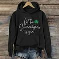 thumbnail image 4 of Yajing Oversized Hoodies for Women L Black Women'S English Let The Shenanigans Begin Fashion Round Neck Casual Letter St. Print Long Sleeve Top Sweatshirt, 4 of 4