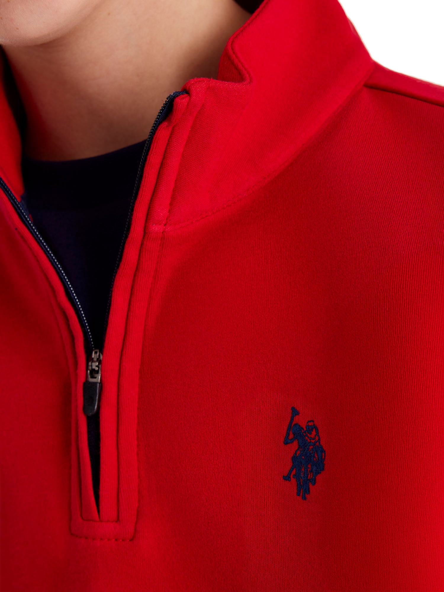 U.S. Polo Assn. Boys Interlock Quarter Zip, Sizes 4-18
