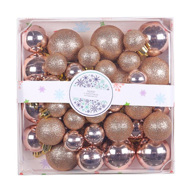 CSChome Christmas Ball Set 44Pcs Unbreakable Colorful Christmas Ball Pendant Set for Festive Party Decoration