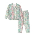 thumbnail image 1 of Fotbe Watercolor Tiger Conjunto de Pijama de Manga Larga para Mujer con Estampado, Ropa de Dormir de 2 Piezas, Conjunto de Casa Suave y Cómodo con Bolsillos-X-Large, 1 of 7