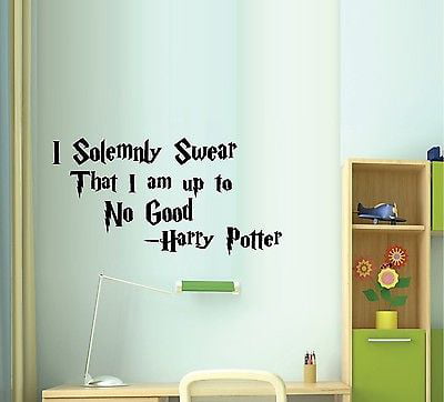 I Solemnly Swear I Am Up To No Good Footprints Vinyl Wall Decal HARRY POTTER 