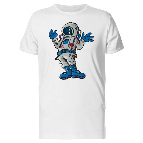 Cartoon Astronaut In Space Suit Tee Men's -Image by Shutterstock