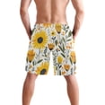thumbnail image 2 of joogoo Men's Swim Trunks Sunflower Pattern Beach Shorts with Pockets XL, 2 of 6