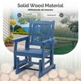 thumbnail image 6 of Ktaxon Patio Glider Chair, Floral Backrest, Side Cup Holder, Fir Wood, 28in, Blue, 6 of 9