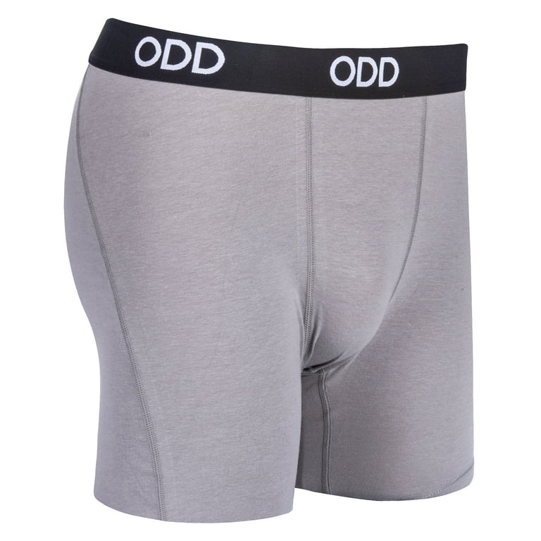 Odd Sox, Basix Gray , Men's Boxer Briefs, Casual Athletic Underwear, XX  Large 