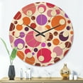 thumbnail image 2 of Designart 'Abstract Geometric Circular Retro Pattern II' Mid-Century Modern Wood Wall Clock, 2 of 5