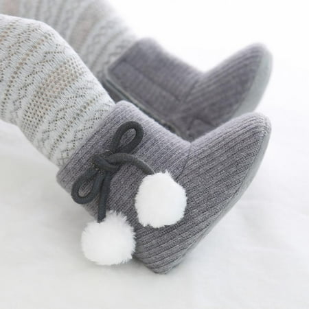 

Balems Baby Boots Toddler Girls Boys Warm Shoes Fleece Fur Soft Sole Crib Shoes