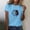 Sky Blue, variant on Ovbmpzd Comfy Tops for Women Red Short Sleeve Funny Pullover Graphic Tees Womens Tees XL