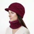 thumbnail image 5 of Loritta 3 Pieces Women Winter Hat Fleece Scarf Set, Knit Beanie Touchscreen Mittens for Female, 5 of 5