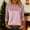 *Pink, variant on Women's Sparkly Metallic Foil Print Double Layer Mesh Blouse, Three Quarter Sleeve T Shirts Tops Purple,Womens Plus L