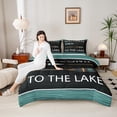 thumbnail image 4 of Homewish Vintage Paddle Bedding Comforter Set 2pcs for Teens Boys Girls,Lake House Twin Comforter Sets Microfiber,Lodge Cabin Breathable Bedding Set,Luxury Bedroom Decor,Reversible, 4 of 8