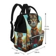 thumbnail image 2 of Fotbe Riverside Meditating Cat Mochila Maternidad - Lona de Sarga Impermeable, Mochila de Pañales de Gran Capacidad con Múltiples Bolsillos y Correas Ajustables, 2 of 6