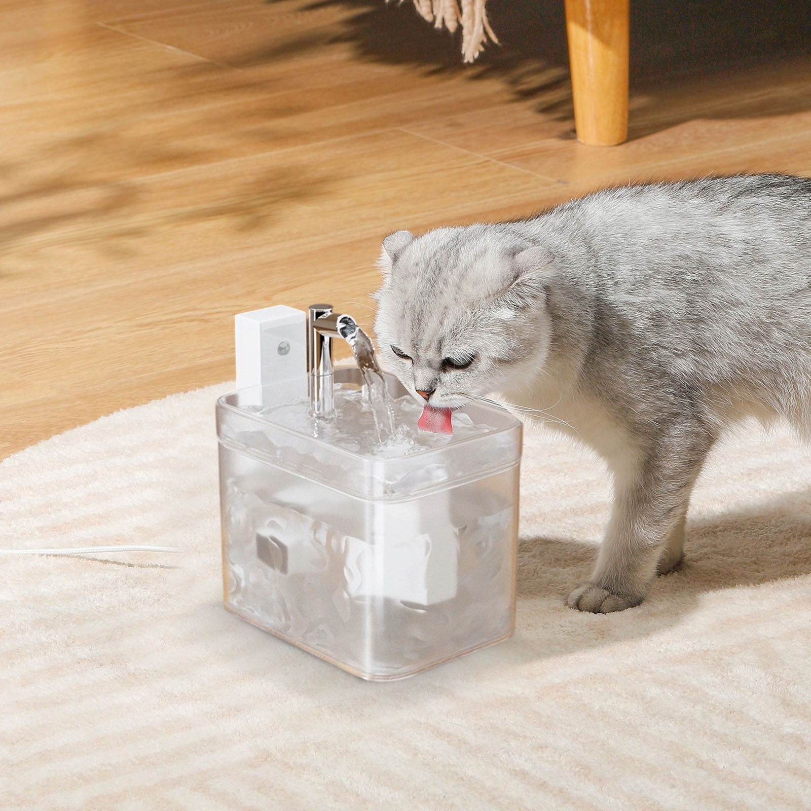Automatic Pet Water Dispenser with Triple Filtration System Large Capacity Quiet Operation LED Indicator for Cats and Dogs