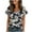 Dark Black, variant on Womens Summer Tops Fashion Floral Printed Short Sleeve T Shirts Casual V Neck Cute Trendy Tunic Blouses