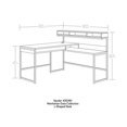 thumbnail image 2 of Sauder Manhattan Gate Engineered Wood L-Shaped Desk in Sindoori Mango/Black, 2 of 12