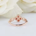 thumbnail image 4 of HeartsAndYou 1ct Natural Round Red Garnet Ring Open Link Shank Floral 14k SOLID Rose Gold, 4 of 9