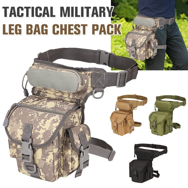 Novashion Tactical Military Leg Bag, ACU Chest Pack Hiking Camping