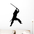 thumbnail image 1 of Martial Arts Silhouette Wall Decal Sticker, Wallmonkeys Peel & Stick Vinyl Graphic (36 in H x 25 in W), 1 of 4