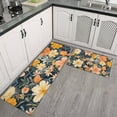 thumbnail image 2 of Pioneer Flower Floral Print Pattern Kitchen Rugs Sets Of 2,Anti Fatigue Kitchen Mat Rugs Non Slip Washable,Decorative Kitchen Floor Mats for Kitchen,Sink,Laundry,17"x30"+17"x47", 2 of 7