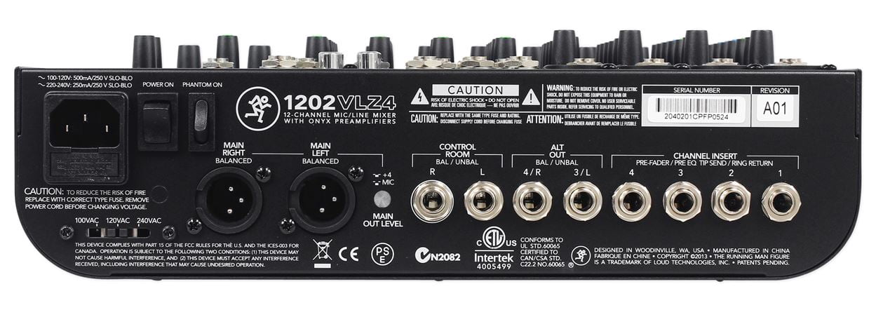 New Mackie 1202VLZ4 12-channel Compact Mixer + Matching Mackie Travel Bag