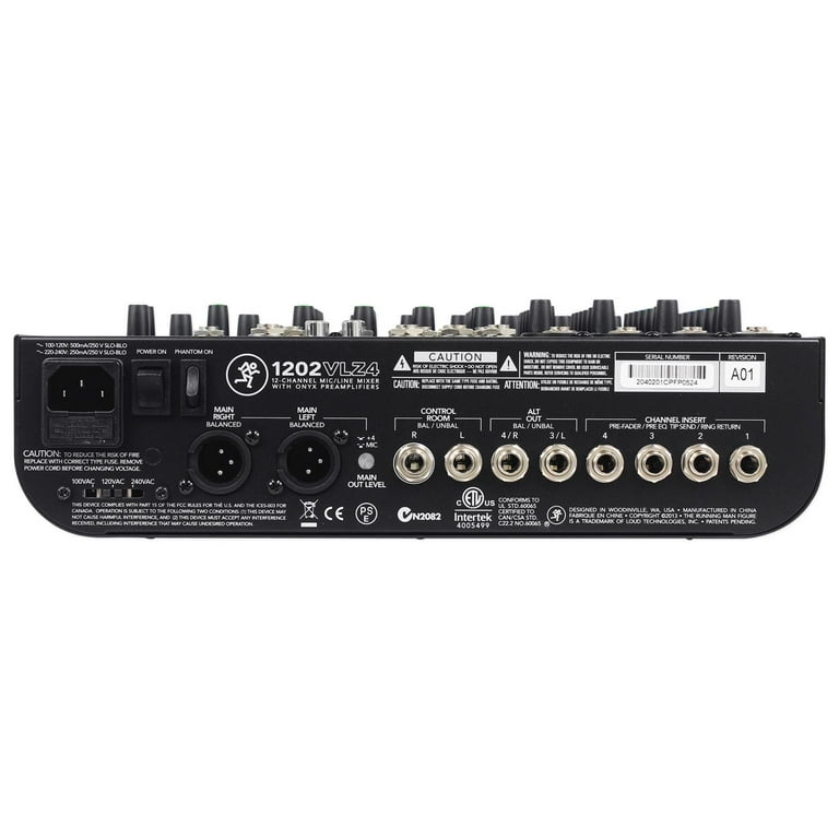 New Mackie 1202VLZ4 12-channel Compact Mixer + Matching Mackie