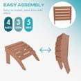 thumbnail image 4 of FODINGHILL Adirondack Outdoor Ottoman , HDPE Patio Foot Rest , All Weather Folding Foot Stool for Adirondack Chair, for Patio Backyard Pool Porch Lawn, Teak, 4 of 7