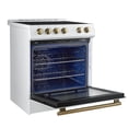 thumbnail image 3 of Forno Leonardo Espresso 30-Inch Slide-In White Induction Range, Convection Oven, 5 Cooking Zones, Touch Control Panel, 3 of 10