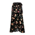 thumbnail image 2 of Doublju Women's Tie Waist Flared Wrap Maxi Skirt (Plus Size Available), 2 of 4