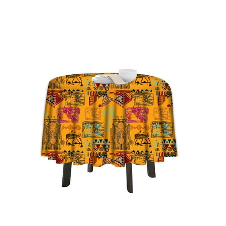 

eloria Abstract Printed Round Table Cloth Resistant Washable Decorative Table Cover for Dining Table