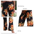 thumbnail image 4 of Pantalones de cintura alta de pierna ancha pantalones de pierna ancha con cordón casual fibra de poliéster amigable con la piel para ir de compras para trabajar, 4 of 6