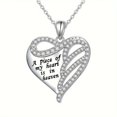 thumbnail image 3 of Women Perfect Gifts Heart-Shaped Pendant Necklace Delicate, Elegant, and Personalized Jewelry,Silvery, 3 of 11