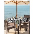 thumbnail image 3 of Outdoor Tablecloth with Umbrella Hole for Patio/Picnic/Party/Camping, Sage Green Black Geometric Waterproof Table Cloth Square Cover Washable, Abstract Art Modern Line (60"x 60"), 3 of 8